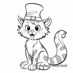 Humorous Cat in the Hat Coloring Pictures 3