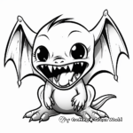 Hungry Vampire Bat Coloring Pages 1