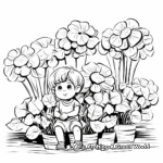 Hydrangea in Bloom: Garden-Scene Coloring Pages 1