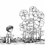 Hydrangea in Bloom: Garden-Scene Coloring Pages 3