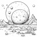 Hyper-Detailed Haumea Dwarf Planet Coloring Pages 2