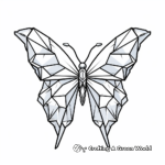 Ice-blue Mountain Butterfly Coloring Pages 4