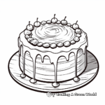 Ice Cream Cake Coloring Pages for a Sweet Treat 1