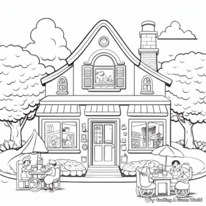 Ice Cream Shop Visit Summer Bucket List Coloring Pages 3