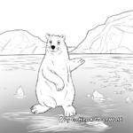 Ice-Hopping Arctic Hare Coloring Pages 2