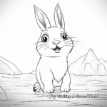 Ice-Hopping Arctic Hare Coloring Pages 3