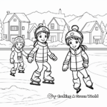 Ice Skating Fun Coloring Pages 1