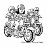 Páginas para colorear de motocicletas de bandas moteras icónicas 2