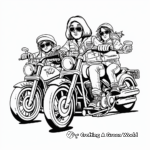 Páginas para colorear de motocicletas de bandas moteras icónicas 3