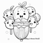 Icy Fruit Popsicle Coloring Pages 3