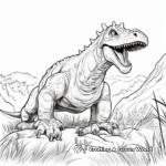 Iguanodon Action Scene Coloring Pages 1