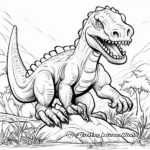 Iguanodon Action Scene Coloring Pages 3