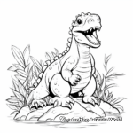 Iguanodon and Prehistoric Flora Coloring Pages 2