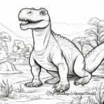 Iguanodon Roaming the Land Coloring Pages 1