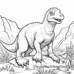Iguanodon Roaming the Land Coloring Pages 2