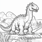 Iguanodon Roaming the Land Coloring Pages 3