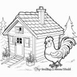Illustrated Chicken Coop Coloring Pages 4