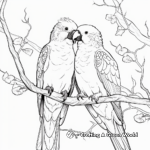Illustrative Pair of Scarlet Macaws Coloring Pages 3
