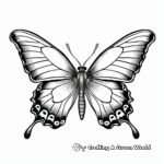 Illustrative Swallowtail Butterfly Coloring Pages for Kids 4