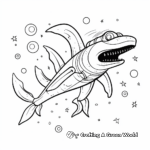 Imaginary Plesiosaurus In Outer Space Coloring Pages 3