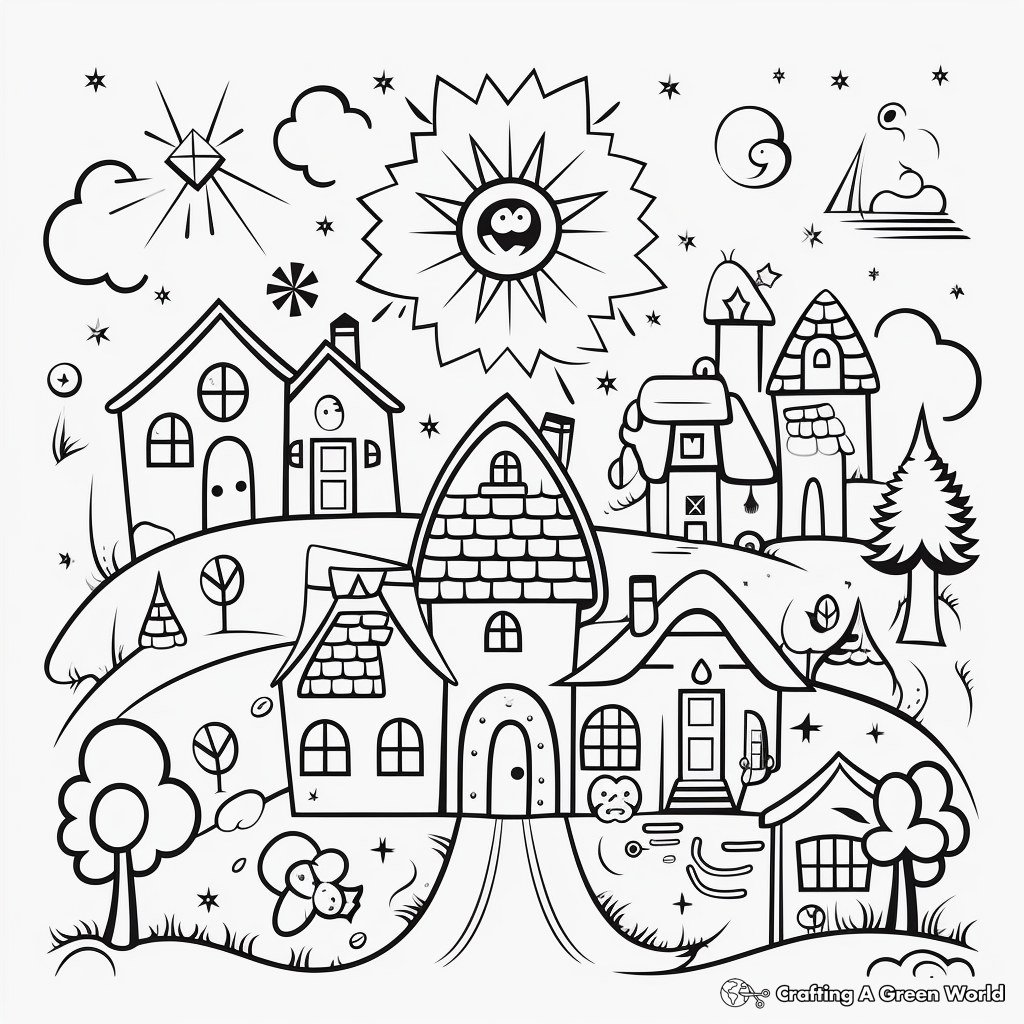 Imaginative Fairy-Tale Coloring Pages 1