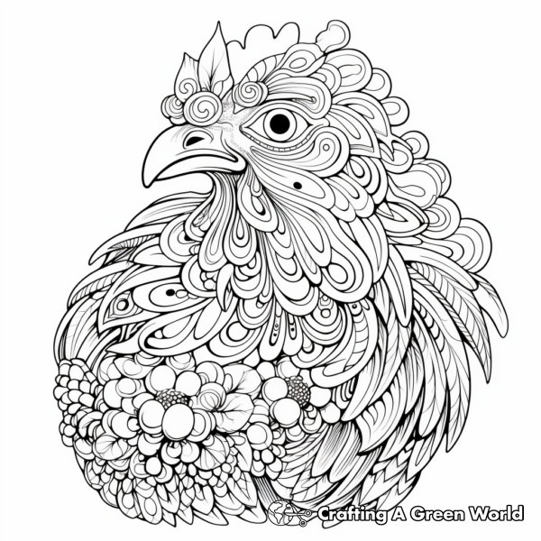 Chicken Coloring Pages For Adults - Free &amp; Printable!