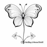Imaginativas Páginas para Colorear Mitad Mariposa, Mitad Violeta 2
