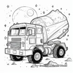 Imaginative Space Dump Truck Coloring Pages 2