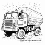 Imaginative Space Dump Truck Coloring Pages 3