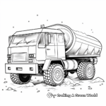 Imaginative Space Dump Truck Coloring Pages 4