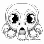 Immersive Underwater Octopus Face Coloring Pages 3