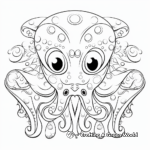 Immersive Underwater Octopus Face Coloring Pages 4