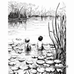 Impressionist Water Lilies by Monet Coloring Pages 1