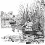 Impressionist Water Lilies by Monet Coloring Pages 4