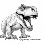 Impressive T-Rex Dinosaur Coloring Pages 3