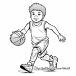 In-Action Basketball Player Coloring Pages 3