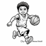In-Action Basketball Player Coloring Pages 4