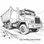 In-action Site Dump Truck Coloring Pages 3