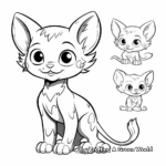 In-depth Devon Rex Cat Coloring Pages 2