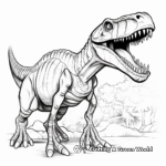 In-depth Fossil Structure of Tarbosaurus Coloring Pages 1