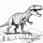 In-depth Fossil Structure of Tarbosaurus Coloring Pages 2