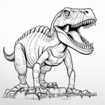 In-depth Fossil Structure of Tarbosaurus Coloring Pages 3