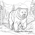 In-depth Grizzly on The Prowl Coloring Pages 1