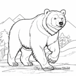 In-depth Grizzly on The Prowl Coloring Pages 2