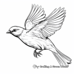 In-Flight Oriole Coloring Page 2