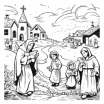 In the Footsteps of Saints: Pilgrimage Scenes Coloring Pages 3