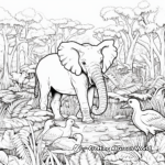 In the Wilderness: Animal Habitats Coloring Pages 4