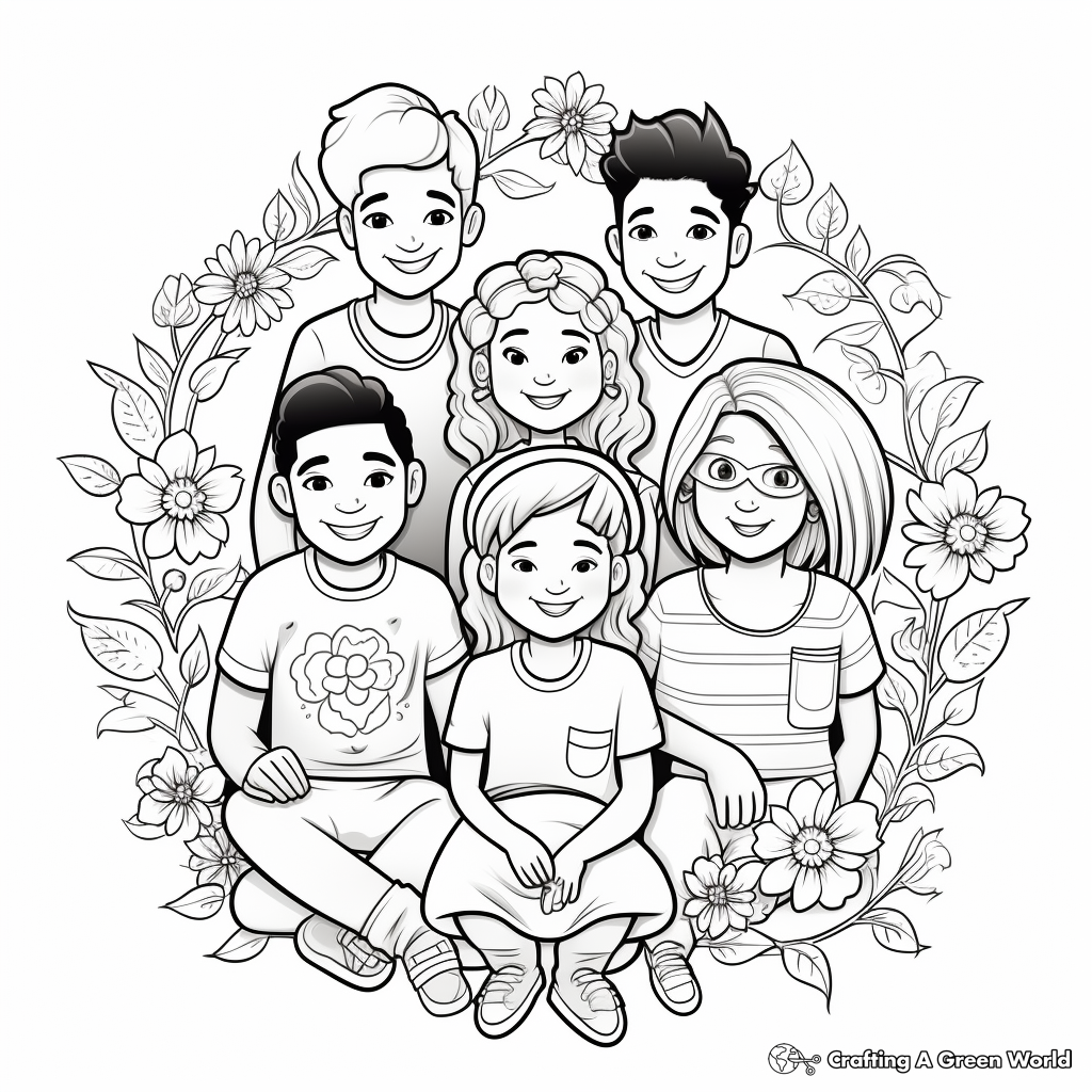 Inclusive Family Pride Coloring Pages 1