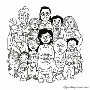 Inclusive Family Pride Coloring Pages 3