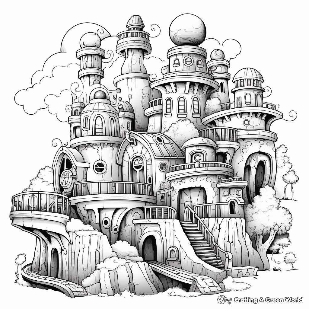 Incredible Fantasy World Coloring Pages 2